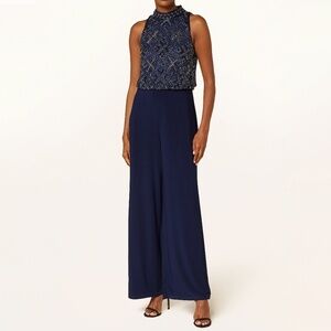 Adrianna Papell - Beaded Blouson Jumpsuit